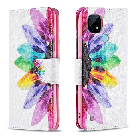 Coque Portefeuille Motif Fantaisie Livre Cuir Etui Clapet B01F pour Realme C21 Mixte