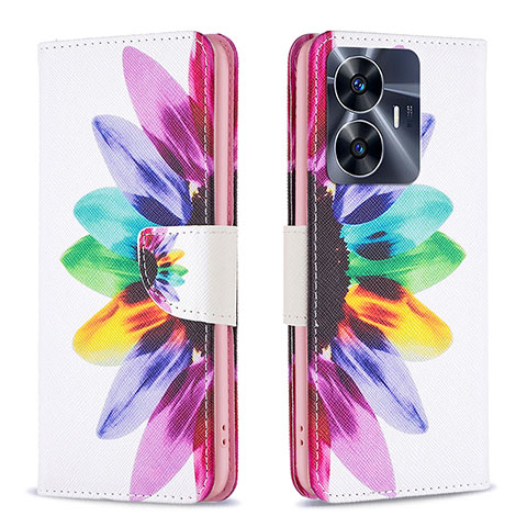 Coque Portefeuille Motif Fantaisie Livre Cuir Etui Clapet B01F pour Realme C55 Mixte