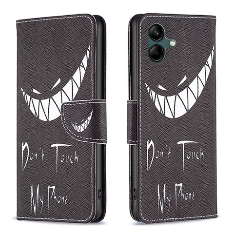 Coque Portefeuille Motif Fantaisie Livre Cuir Etui Clapet B01F pour Samsung Galaxy A04 4G Noir