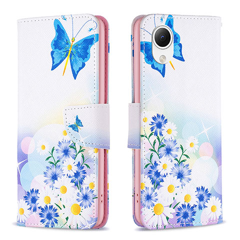 Coque Portefeuille Motif Fantaisie Livre Cuir Etui Clapet B01F pour Samsung Galaxy A23e 5G Bleu