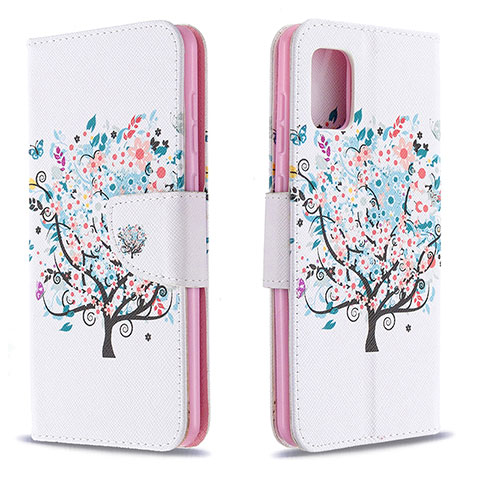 Coque Portefeuille Motif Fantaisie Livre Cuir Etui Clapet B01F pour Samsung Galaxy A31 Blanc