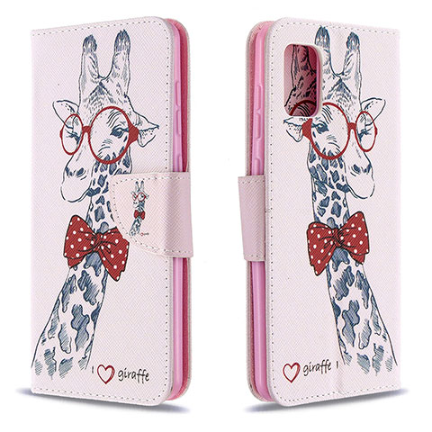 Coque Portefeuille Motif Fantaisie Livre Cuir Etui Clapet B01F pour Samsung Galaxy A31 Rose