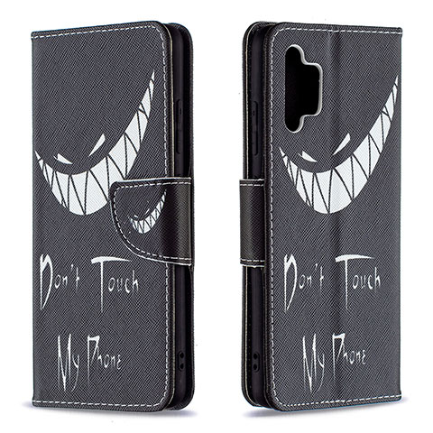 Coque Portefeuille Motif Fantaisie Livre Cuir Etui Clapet B01F pour Samsung Galaxy A32 4G Noir