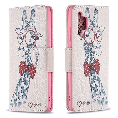 Coque Portefeuille Motif Fantaisie Livre Cuir Etui Clapet B01F pour Samsung Galaxy A32 5G Rose