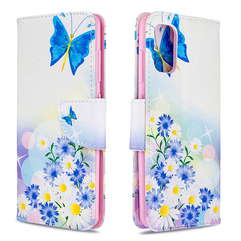 Coque Portefeuille Motif Fantaisie Livre Cuir Etui Clapet B01F pour Samsung Galaxy A41 Bleu