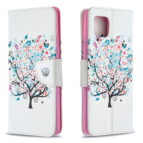 Coque Portefeuille Motif Fantaisie Livre Cuir Etui Clapet B01F pour Samsung Galaxy A42 5G Blanc