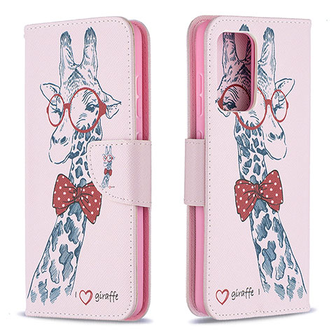 Coque Portefeuille Motif Fantaisie Livre Cuir Etui Clapet B01F pour Samsung Galaxy A52 5G Rose