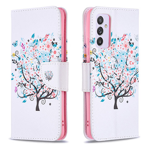 Coque Portefeuille Motif Fantaisie Livre Cuir Etui Clapet B01F pour Samsung Galaxy A54 5G Blanc