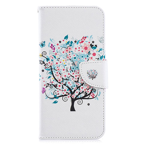 Coque Portefeuille Motif Fantaisie Livre Cuir Etui Clapet B01F pour Samsung Galaxy A70 Blanc