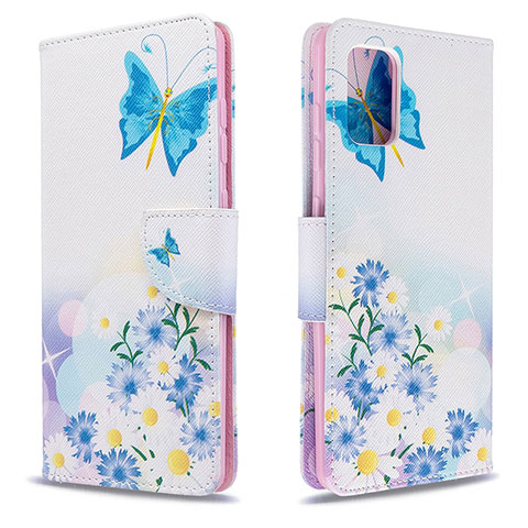 Coque Portefeuille Motif Fantaisie Livre Cuir Etui Clapet B01F pour Samsung Galaxy A71 4G A715 Bleu