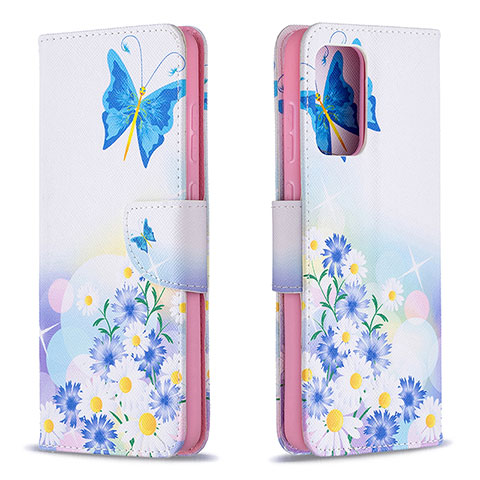 Coque Portefeuille Motif Fantaisie Livre Cuir Etui Clapet B01F pour Samsung Galaxy A72 4G Bleu