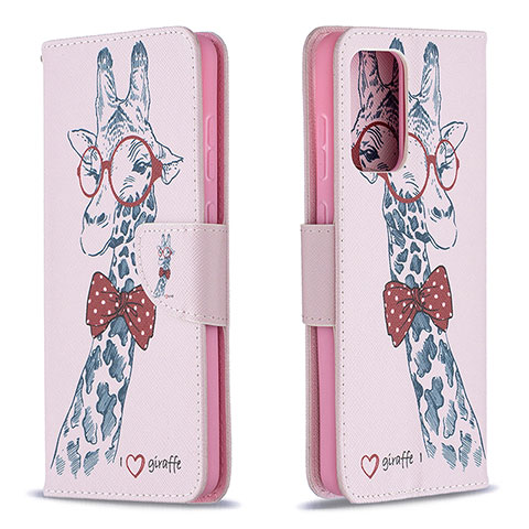 Coque Portefeuille Motif Fantaisie Livre Cuir Etui Clapet B01F pour Samsung Galaxy A72 4G Rose