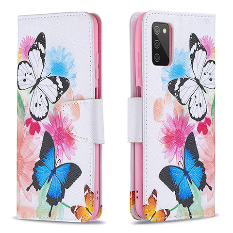 Coque Portefeuille Motif Fantaisie Livre Cuir Etui Clapet B01F pour Samsung Galaxy F02S SM-E025F Colorful