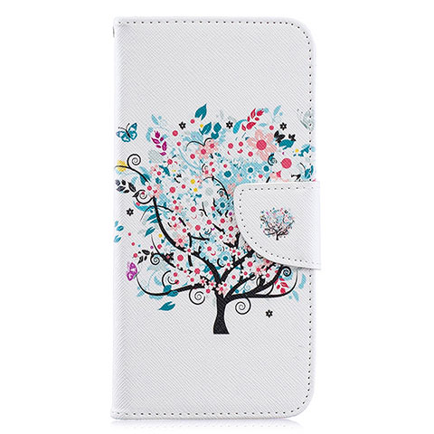 Coque Portefeuille Motif Fantaisie Livre Cuir Etui Clapet B01F pour Samsung Galaxy M10S Blanc