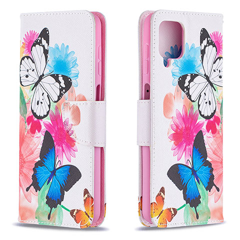 Coque Portefeuille Motif Fantaisie Livre Cuir Etui Clapet B01F pour Samsung Galaxy M12 Colorful