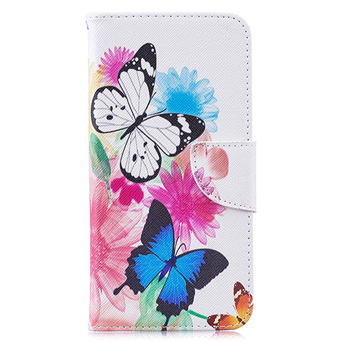 Coque Portefeuille Motif Fantaisie Livre Cuir Etui Clapet B01F pour Samsung Galaxy M20 Colorful