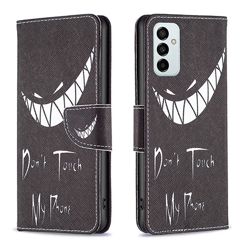 Coque Portefeuille Motif Fantaisie Livre Cuir Etui Clapet B01F pour Samsung Galaxy M23 5G Noir