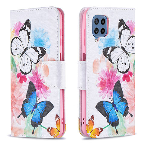 Coque Portefeuille Motif Fantaisie Livre Cuir Etui Clapet B01F pour Samsung Galaxy M32 4G Colorful