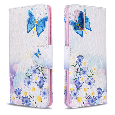 Coque Portefeuille Motif Fantaisie Livre Cuir Etui Clapet B01F pour Samsung Galaxy M40S Bleu