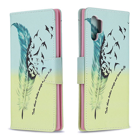 Coque Portefeuille Motif Fantaisie Livre Cuir Etui Clapet B01F pour Samsung Galaxy Note 10 Plus 5G Pastel Vert