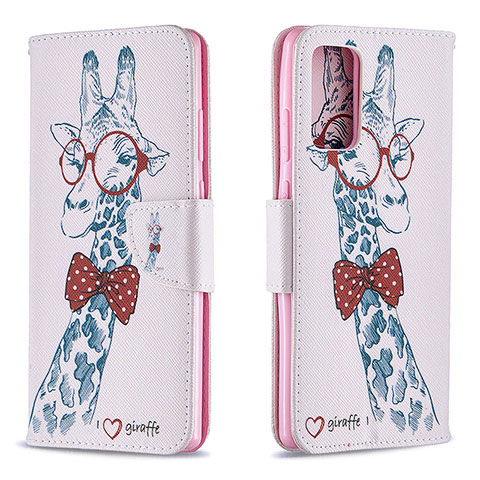 Coque Portefeuille Motif Fantaisie Livre Cuir Etui Clapet B01F pour Samsung Galaxy Note 20 5G Rose