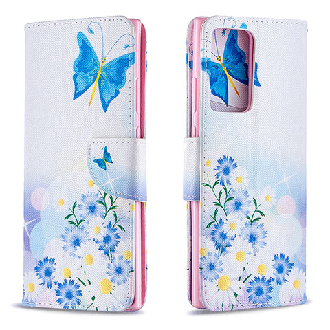 Coque Portefeuille Motif Fantaisie Livre Cuir Etui Clapet B01F pour Samsung Galaxy Note 20 Ultra 5G Bleu