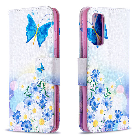 Coque Portefeuille Motif Fantaisie Livre Cuir Etui Clapet B01F pour Samsung Galaxy S20 FE 4G Bleu