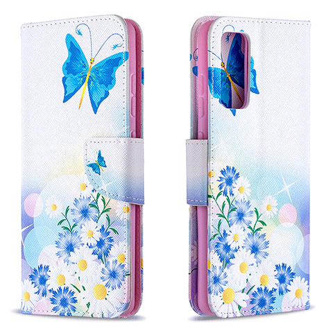 Coque Portefeuille Motif Fantaisie Livre Cuir Etui Clapet B01F pour Samsung Galaxy S20 FE 5G Bleu