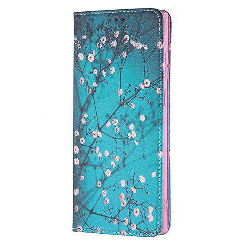 Coque Portefeuille Motif Fantaisie Livre Cuir Etui Clapet B01F pour Samsung Galaxy S23 Ultra 5G Cyan