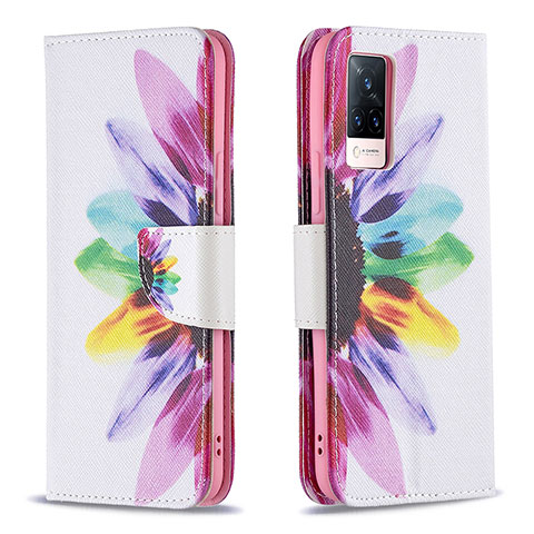 Coque Portefeuille Motif Fantaisie Livre Cuir Etui Clapet B01F pour Vivo V21 5G Mixte