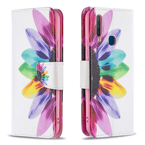 Coque Portefeuille Motif Fantaisie Livre Cuir Etui Clapet B01F pour Vivo Y12 Mixte