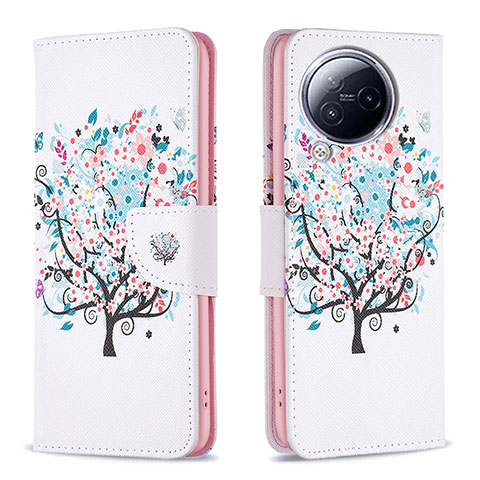 Coque Portefeuille Motif Fantaisie Livre Cuir Etui Clapet B01F pour Xiaomi Civi 3 5G Blanc