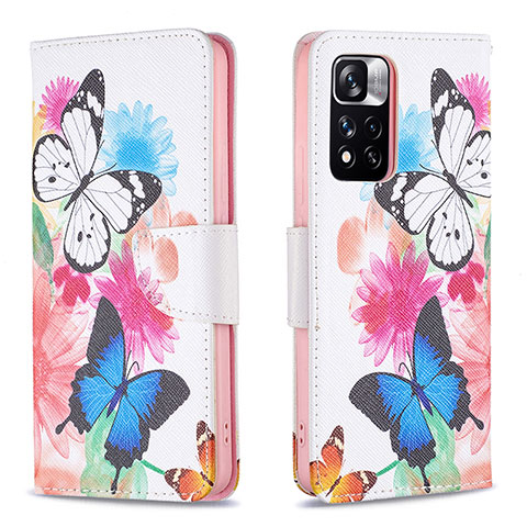 Coque Portefeuille Motif Fantaisie Livre Cuir Etui Clapet B01F pour Xiaomi Mi 11i 5G (2022) Colorful