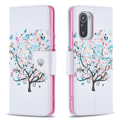 Coque Portefeuille Motif Fantaisie Livre Cuir Etui Clapet B01F pour Xiaomi Mi 11X Pro 5G Blanc