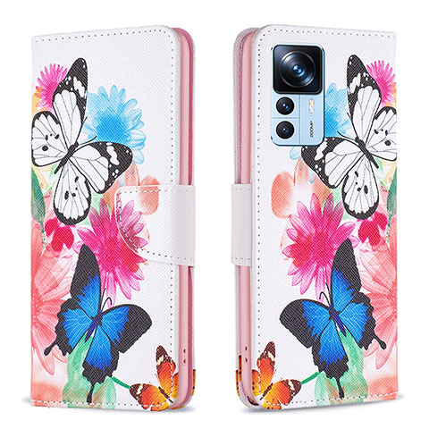 Coque Portefeuille Motif Fantaisie Livre Cuir Etui Clapet B01F pour Xiaomi Mi 12T 5G Colorful