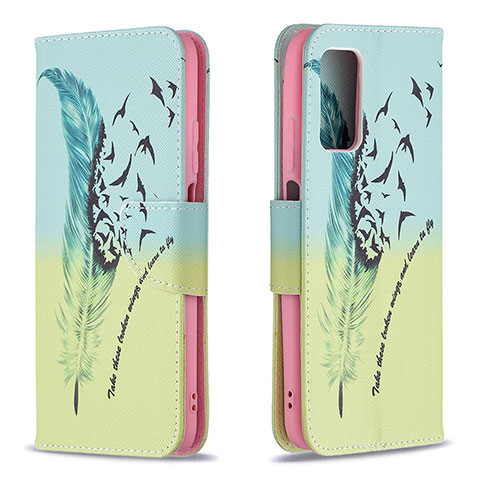 Coque Portefeuille Motif Fantaisie Livre Cuir Etui Clapet B01F pour Xiaomi Poco M3 Pastel Vert