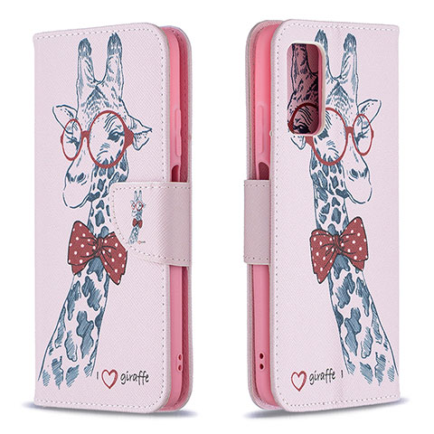 Coque Portefeuille Motif Fantaisie Livre Cuir Etui Clapet B01F pour Xiaomi Poco M3 Rose