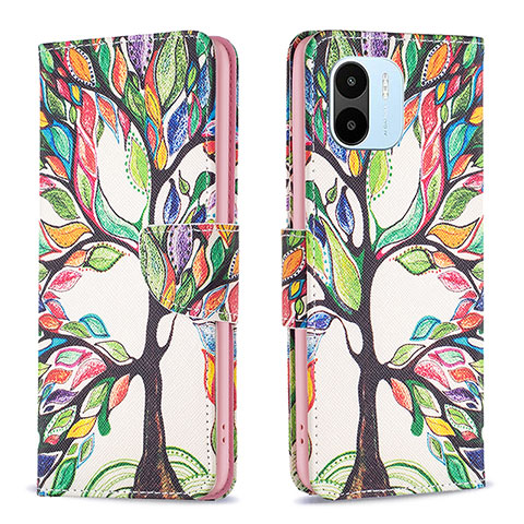 Coque Portefeuille Motif Fantaisie Livre Cuir Etui Clapet B01F pour Xiaomi Redmi A2 Vert