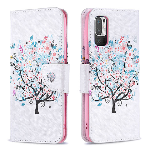 Coque Portefeuille Motif Fantaisie Livre Cuir Etui Clapet B01F pour Xiaomi Redmi Note 11 SE 5G Blanc