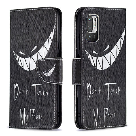 Coque Portefeuille Motif Fantaisie Livre Cuir Etui Clapet B01F pour Xiaomi Redmi Note 11 SE 5G Noir