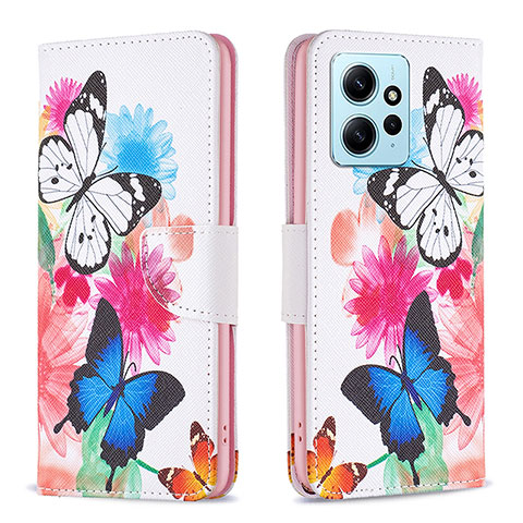 Coque Portefeuille Motif Fantaisie Livre Cuir Etui Clapet B01F pour Xiaomi Redmi Note 12 4G Colorful