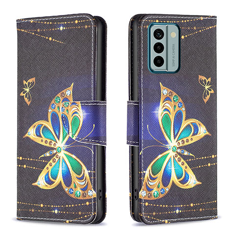 Coque Portefeuille Motif Fantaisie Livre Cuir Etui Clapet B03F pour Nokia G22 Noir