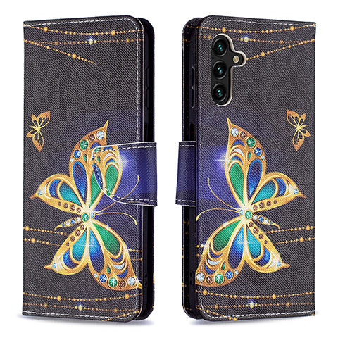 Coque Portefeuille Motif Fantaisie Livre Cuir Etui Clapet B03F pour Samsung Galaxy A04s Noir