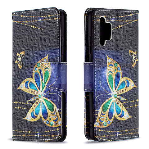 Coque Portefeuille Motif Fantaisie Livre Cuir Etui Clapet B03F pour Samsung Galaxy A32 4G Noir