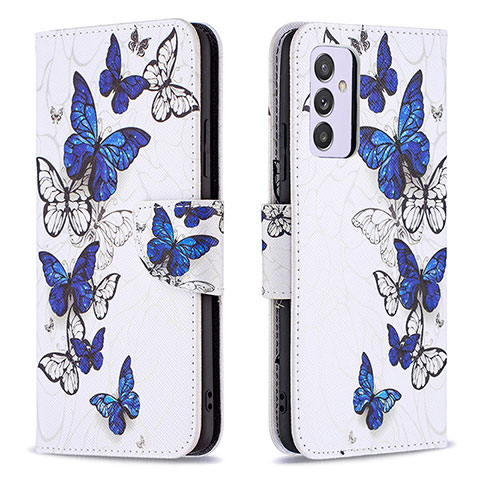 Coque Portefeuille Motif Fantaisie Livre Cuir Etui Clapet B03F pour Samsung Galaxy A34 5G Bleu