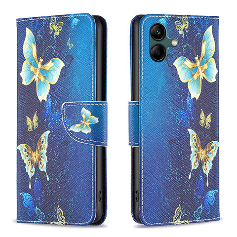 Coque Portefeuille Motif Fantaisie Livre Cuir Etui Clapet B03F pour Samsung Galaxy F04 Bleu Ciel