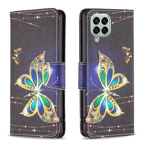 Coque Portefeuille Motif Fantaisie Livre Cuir Etui Clapet B03F pour Samsung Galaxy M33 5G Noir