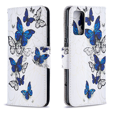 Coque Portefeuille Motif Fantaisie Livre Cuir Etui Clapet B03F pour Samsung Galaxy Note 20 5G Bleu