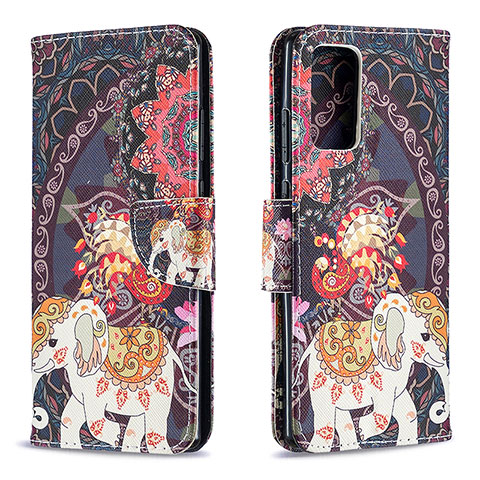 Coque Portefeuille Motif Fantaisie Livre Cuir Etui Clapet B03F pour Samsung Galaxy Note 20 5G Marron