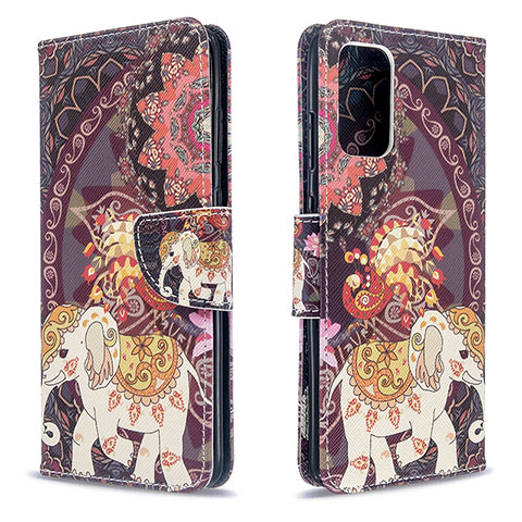 Coque Portefeuille Motif Fantaisie Livre Cuir Etui Clapet B03F pour Samsung Galaxy S20 5G Marron